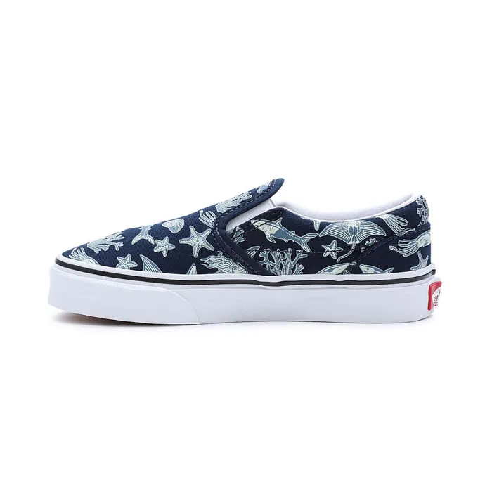 Vans View All Kids Classic SlipOn Glow Xray Ocean Shoes 48 Years Blue