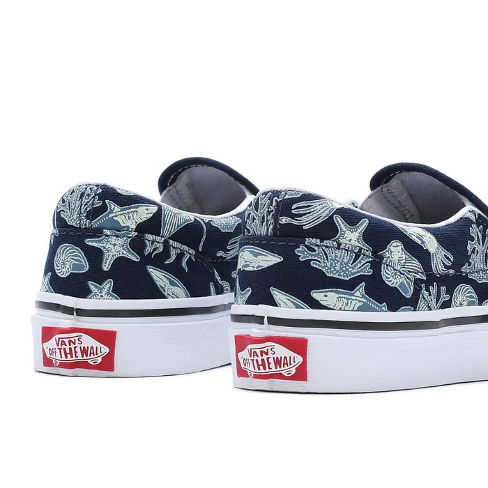 Vans View All Kids Classic SlipOn Glow Xray Ocean Shoes 48 Years Blue