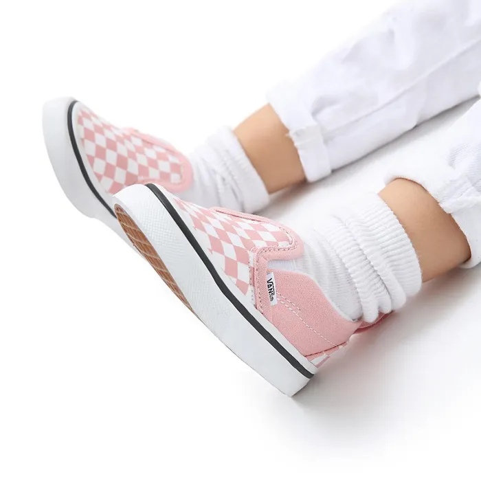Vans View All Kids Toddler Checkerboard SlipOn V Shoes 14 Years Pink