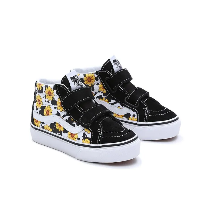 Vans View All Kids Toddler Cow Floral Sk8Mid Reissue Hook And Loop Shoes 14 Years Multicolour