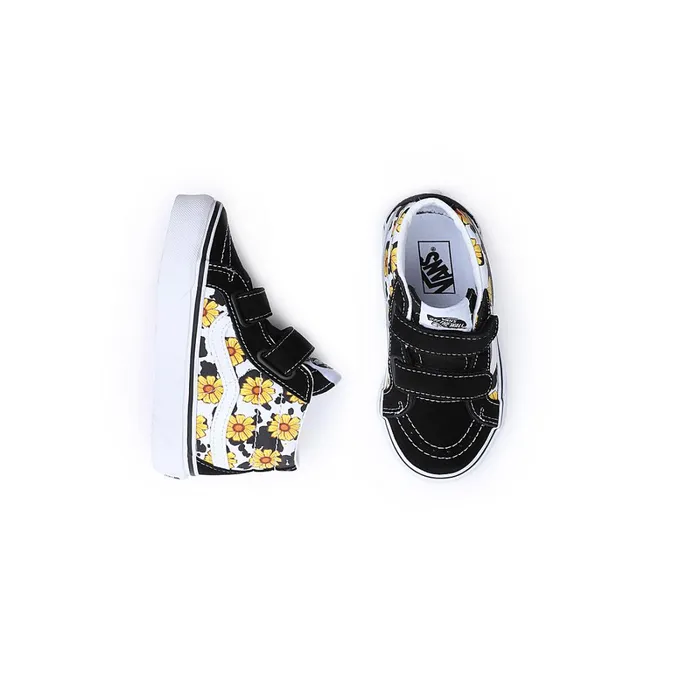 Vans View All Kids Toddler Cow Floral Sk8Mid Reissue Hook And Loop Shoes 14 Years Multicolour