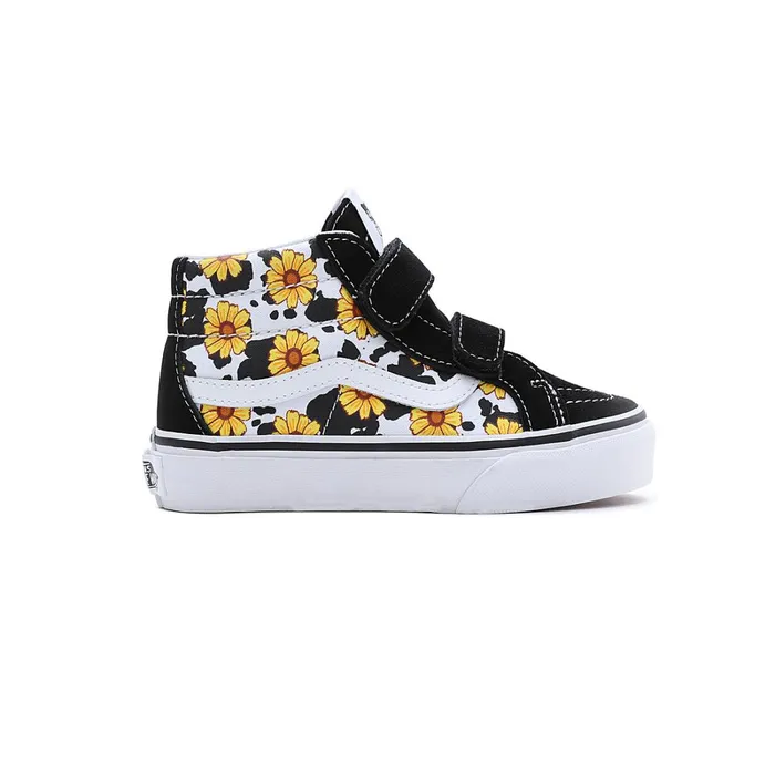 Vans View All Kids Toddler Cow Floral Sk8Mid Reissue Hook And Loop Shoes 14 Years Multicolour
