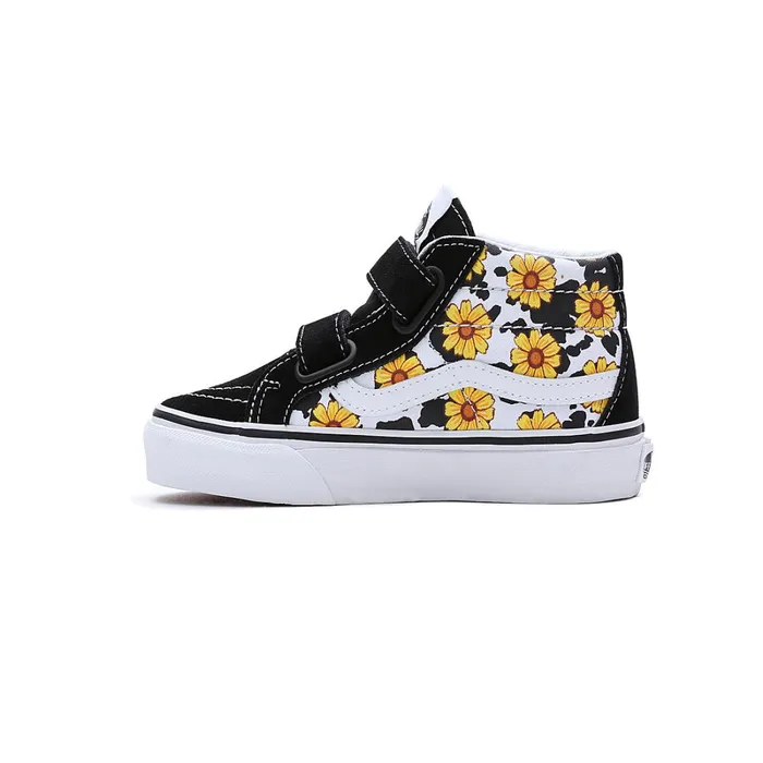 Vans View All Kids Toddler Cow Floral Sk8Mid Reissue Hook And Loop Shoes 14 Years Multicolour
