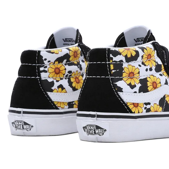 Vans View All Kids Toddler Cow Floral Sk8Mid Reissue Hook And Loop Shoes 14 Years Multicolour