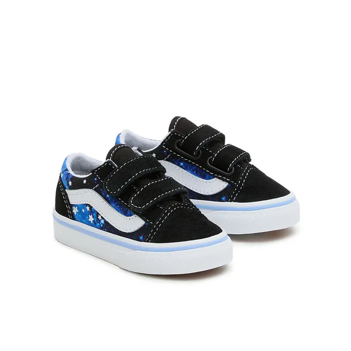 Vans View All Kids Toddler Old Skool Hook And Loop Shoes 14 Years Blue Black