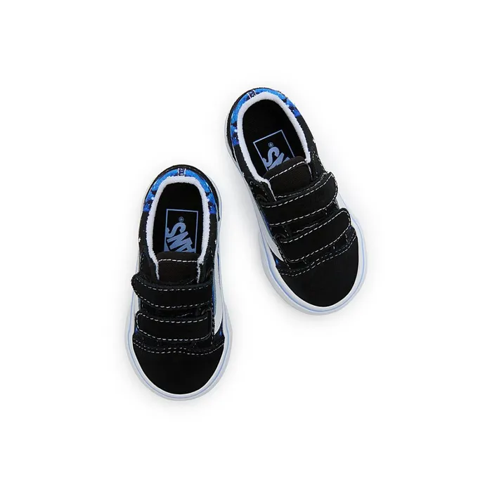 Vans View All Kids Toddler Old Skool Hook And Loop Shoes 14 Years Blue Black