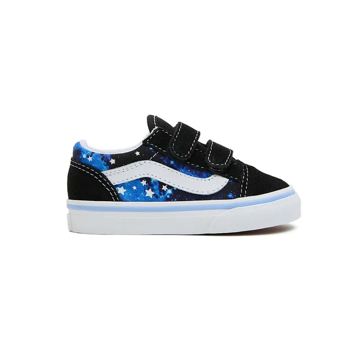 Vans View All Kids Toddler Old Skool Hook And Loop Shoes 14 Years Blue Black