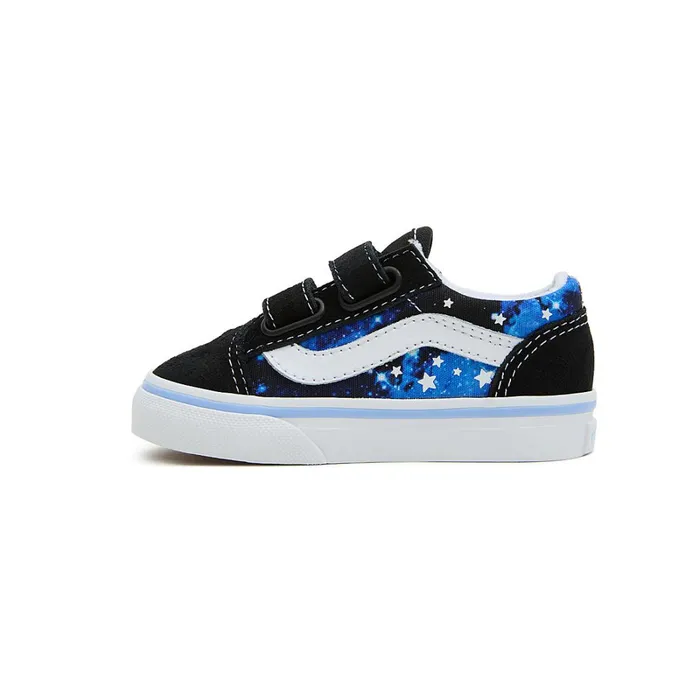 Vans View All Kids Toddler Old Skool Hook And Loop Shoes 14 Years Blue Black