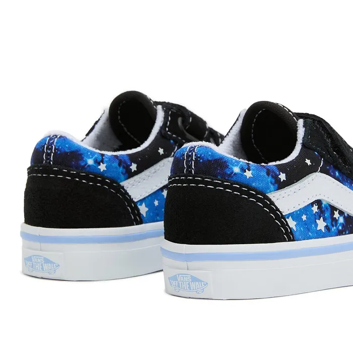 Vans View All Kids Toddler Old Skool Hook And Loop Shoes 14 Years Blue Black