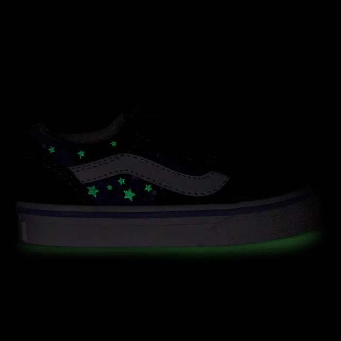 Vans View All Kids Toddler Old Skool Hook And Loop Shoes 14 Years Blue Black