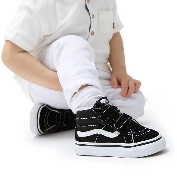 Vans View All Kids Toddler Sk8Mid Reissue Hook And Loop Shoes 14 Years Black