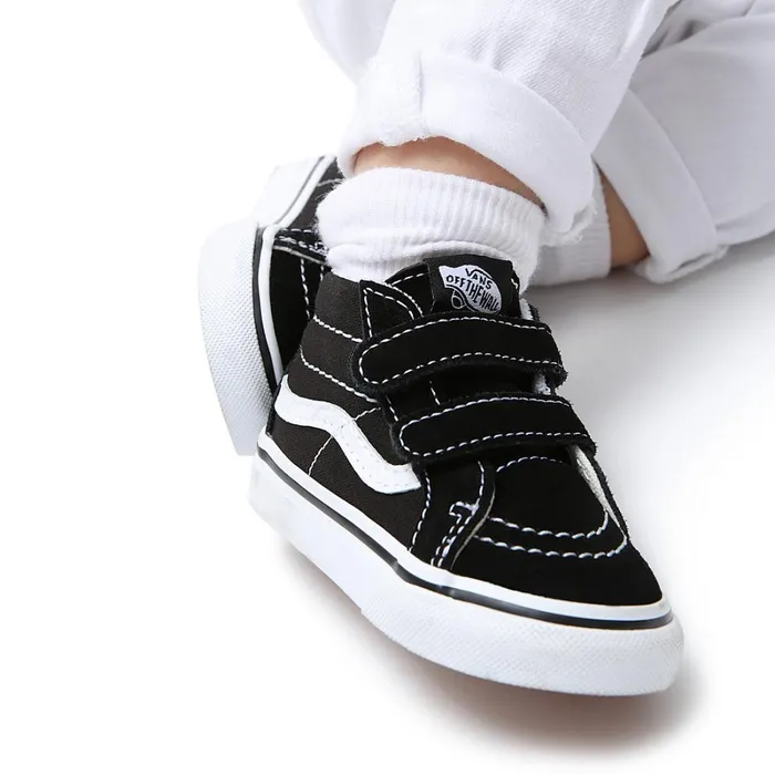 Vans View All Kids Toddler Sk8Mid Reissue Hook And Loop Shoes 14 Years Black