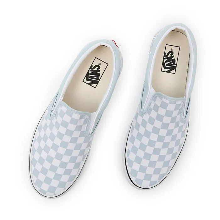 Vans View All Men Checkerboard Classic SlipOn Shoes Blue