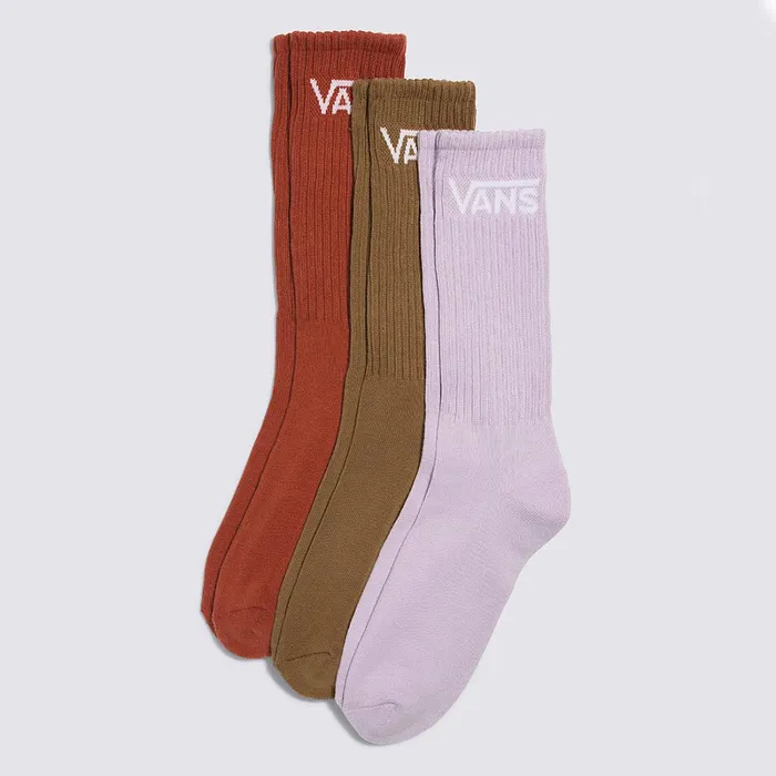 Vans View All Men Classic Crew Socks 3 Pairs Red
