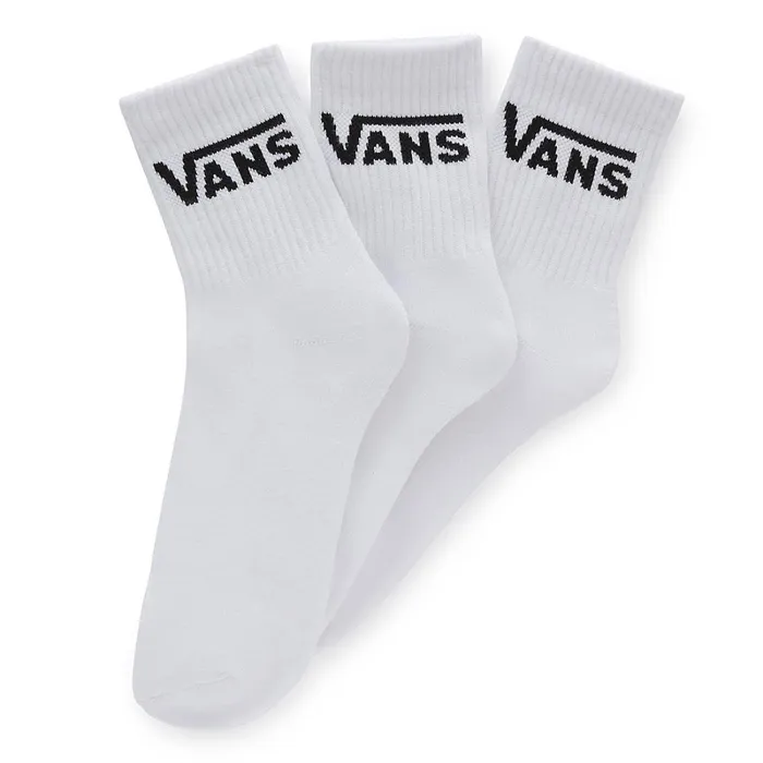 Vans View All Men Classic Half Crew Socks 3 Pairs White