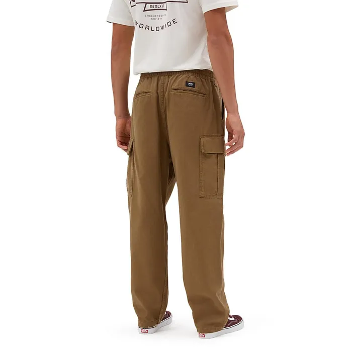 Vans View All Men Range Cargo Baggy Tapered Elastic Trousers Brown