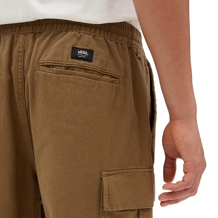 Vans View All Men Range Cargo Baggy Tapered Elastic Trousers Brown
