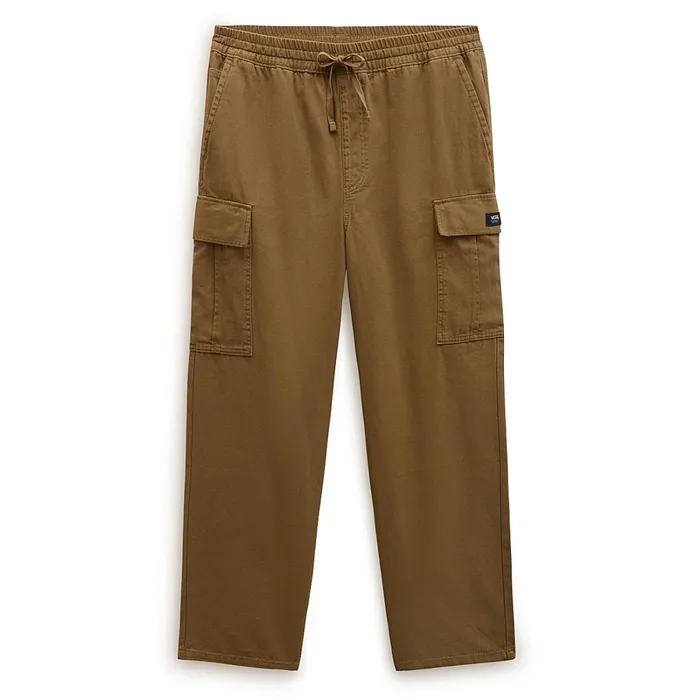 Vans View All Men Range Cargo Baggy Tapered Elastic Trousers Brown