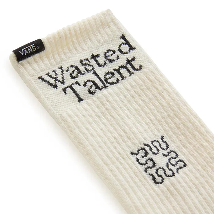 Vans View All Men X Wasted Talent Check Crew Socks 1 Pair White