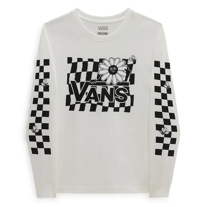 Vans View All Women Blossom Boyfriend Fit Long Sleeve TShirt White