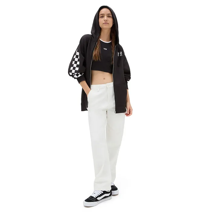 Vans View All Women Extra Fun Oversized Full Zip Hoodie Black