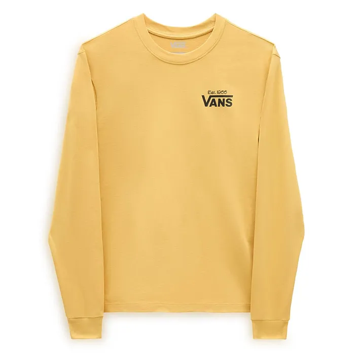 Vans View All Women Floral Scent Long Sleeve Boyfriend Fit TShirt Yellow