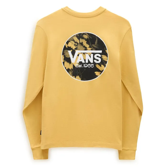 Vans View All Women Floral Scent Long Sleeve Boyfriend Fit TShirt Yellow