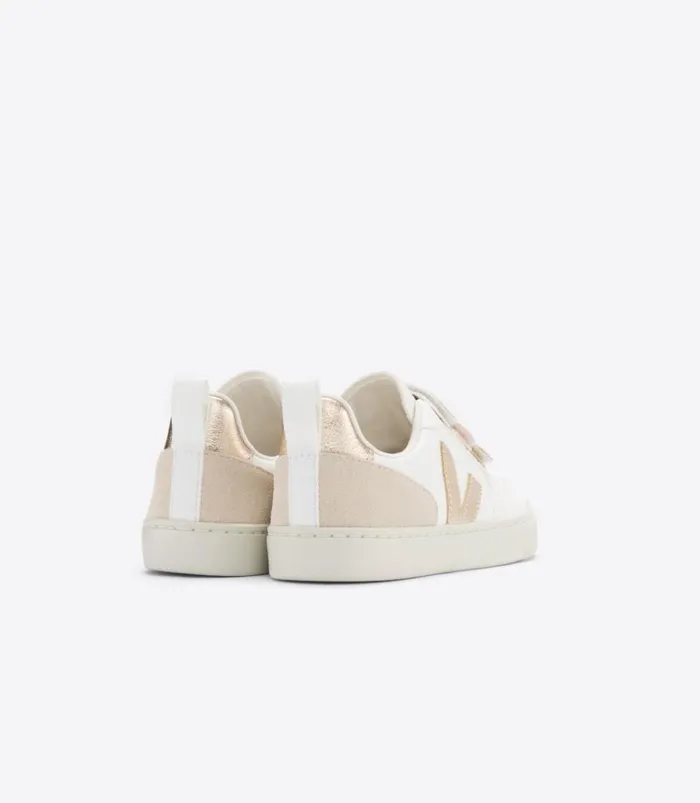 VEJA V10 Kids V10 CHROMEFREE LEATHER MULTICO WHITE SHINY