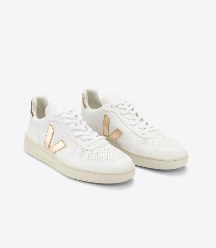 VEJA V10 Women V10 CHROMEFREE LEATHER WHITE PLATINE