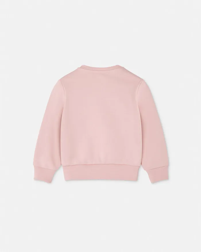 Versace 90s Vintage Logo Baby Sweatshirt Light Pink Kids Knitwear and Sweatshirts