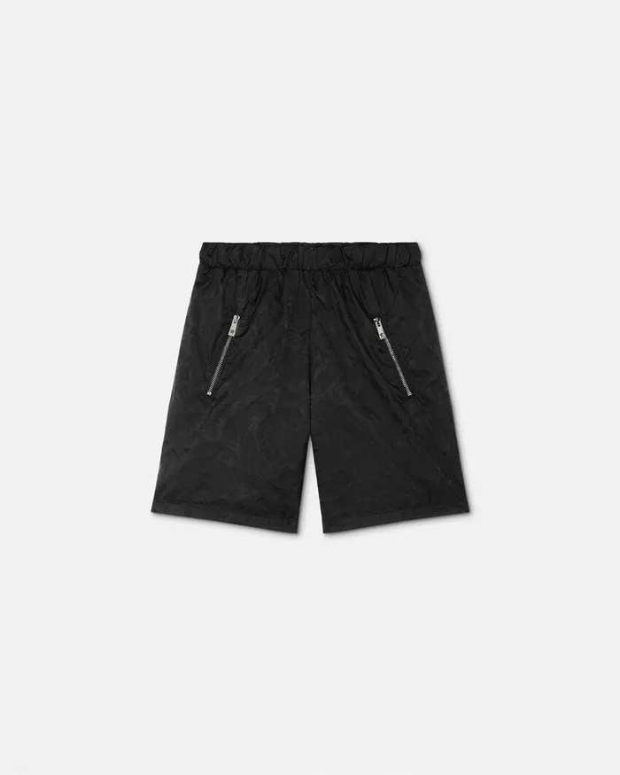 Versace Barocco Jacquard Shorts Black Kids Pants and Skirts