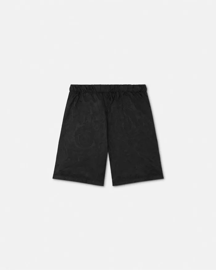 Versace Barocco Jacquard Shorts Black Kids Pants and Skirts