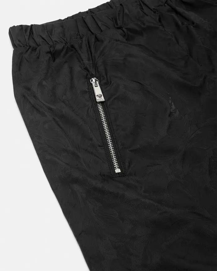 Versace Barocco Jacquard Shorts Black Kids Pants and Skirts