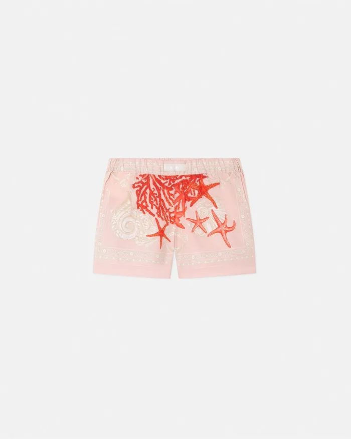 Versace Barocco Sea Shorts Coral Kids Pants and Skirts