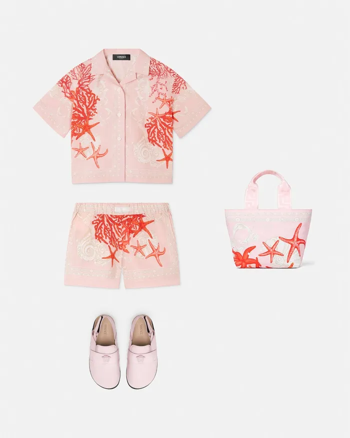 Versace Barocco Sea Shorts Coral Kids Pants and Skirts