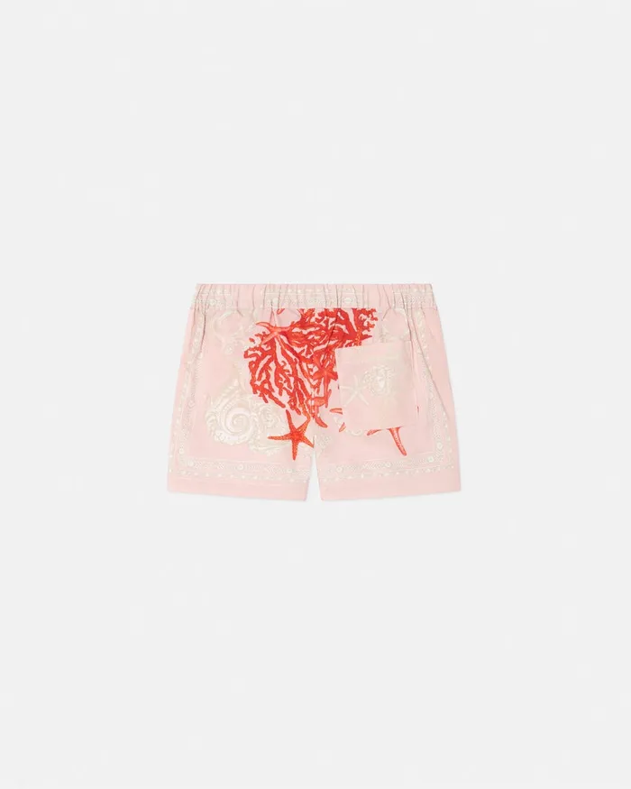Versace Barocco Sea Shorts Coral Kids Pants and Skirts