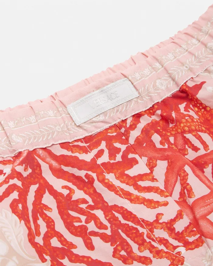 Versace Barocco Sea Shorts Coral Kids Pants and Skirts