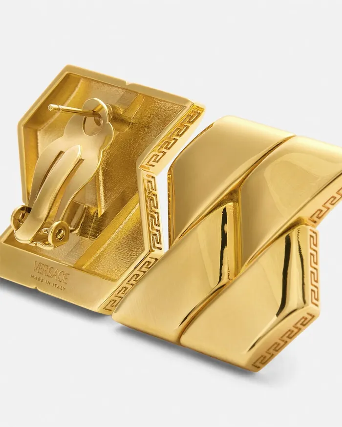 Versace Bind Earrings Light Gold Women Earrings