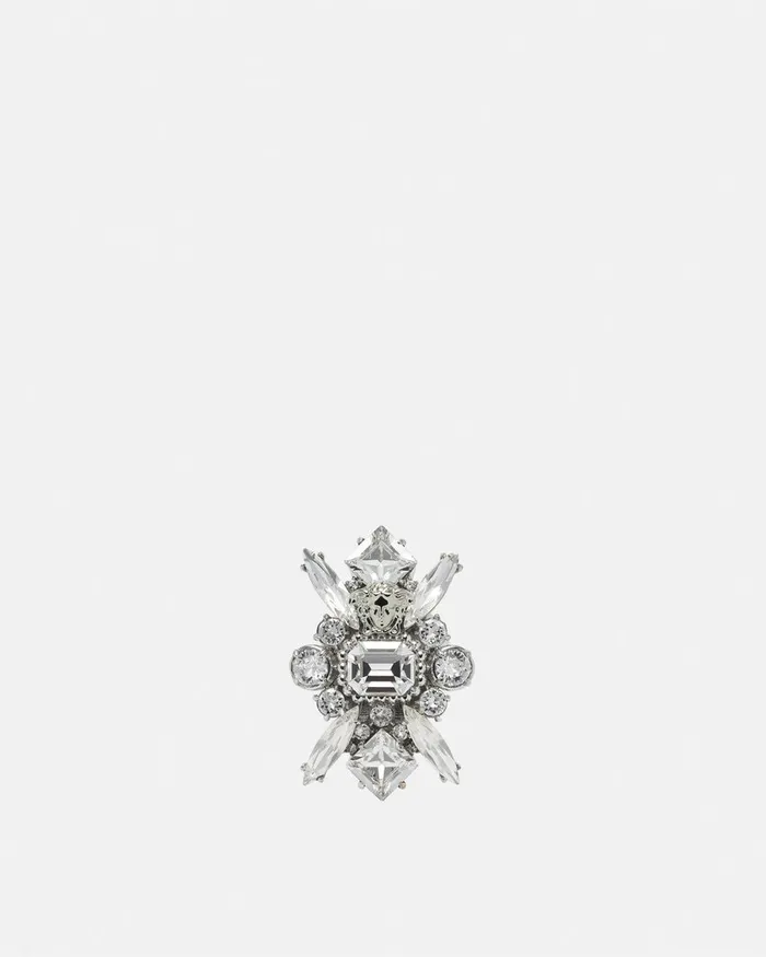 Versace Bloom Ring Silver Women Rings