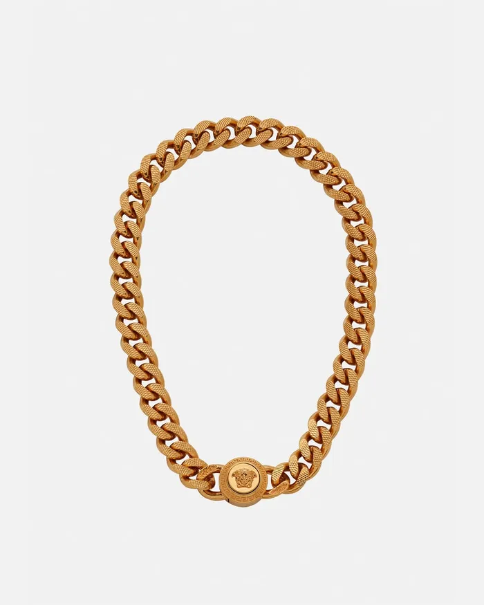 Versace Chain Medusa Necklace Gold WomenMen Necklaces
