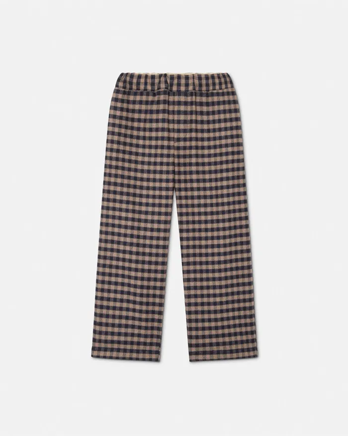 Versace Checked Flannel Pants Brown Kids Pants