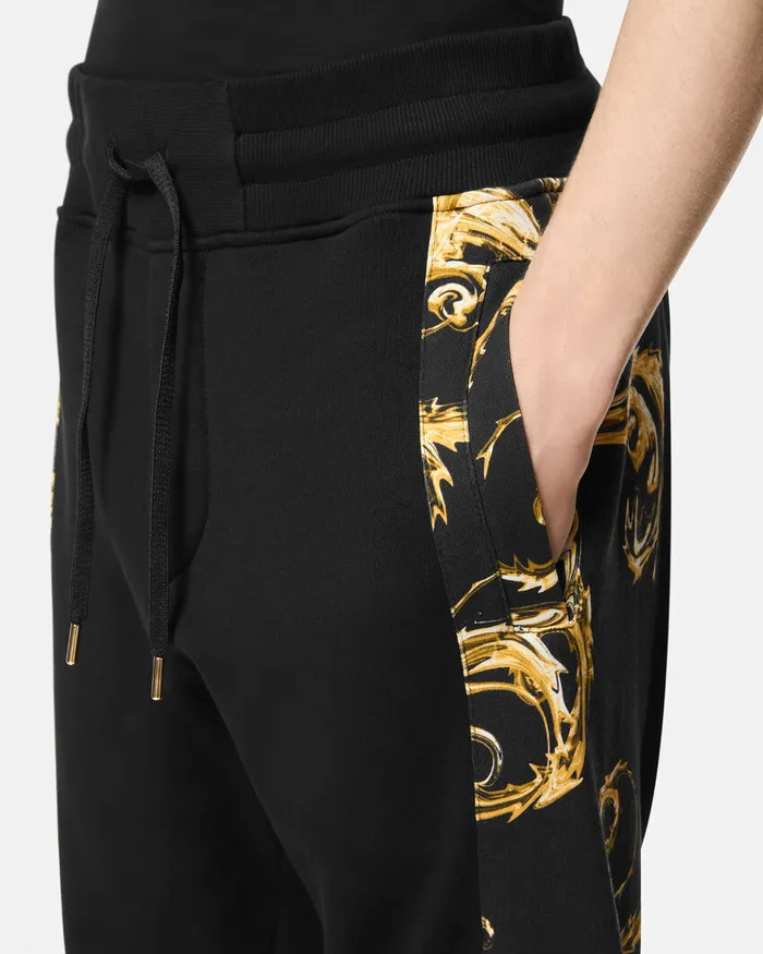 Versace Chromo Couture Sweatpants Blackgold Men Jeans Couture