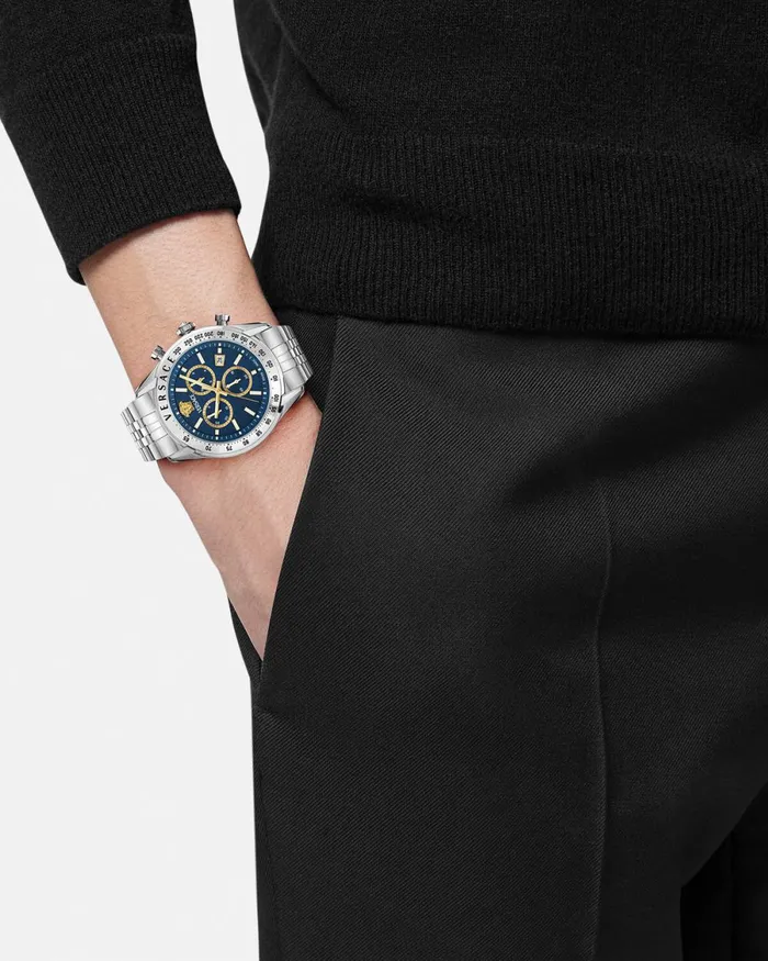 Versace Chrono Master Watch Bluesilver Men Watches