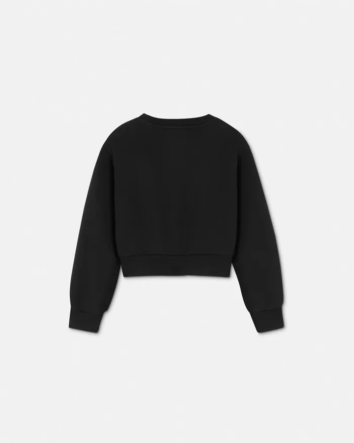Versace Crystal 03990s Vintage Logo Sweatshirt Black Kids Knitwear and Sweatshirts