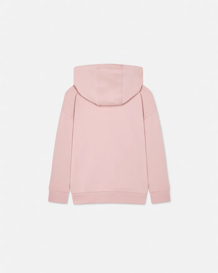Versace Crystal Medusa Hoodie Light Pink Kids Knitwear and Sweatshirts