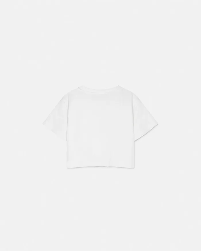 Versace Crystal Medusa Knotted TShirt White Kids Shirts and Tshirts