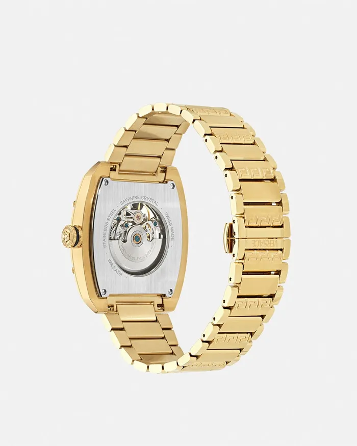 Versace Dominus Skeleton Watch Gold Men Watches