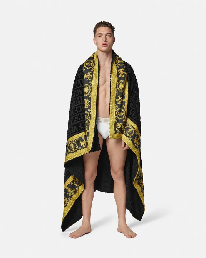 Versace Greca Border Swim Briefs Whiteprint Men Swimwear