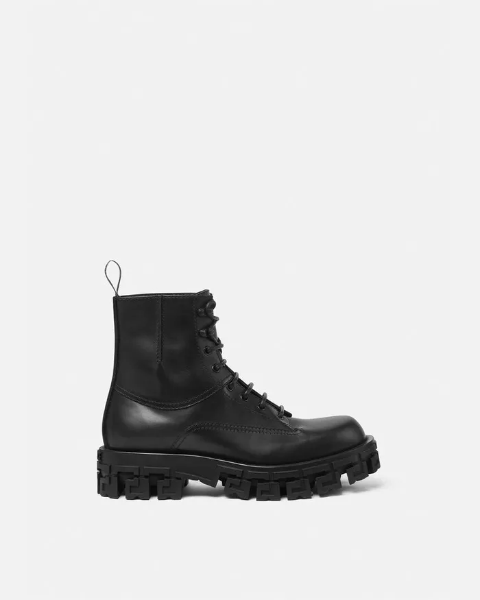 Versace Greca Portico Boots Black Men Boots
