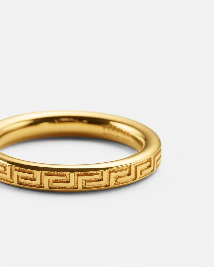 Versace Greca Ring Light Gold WomenMen Rings